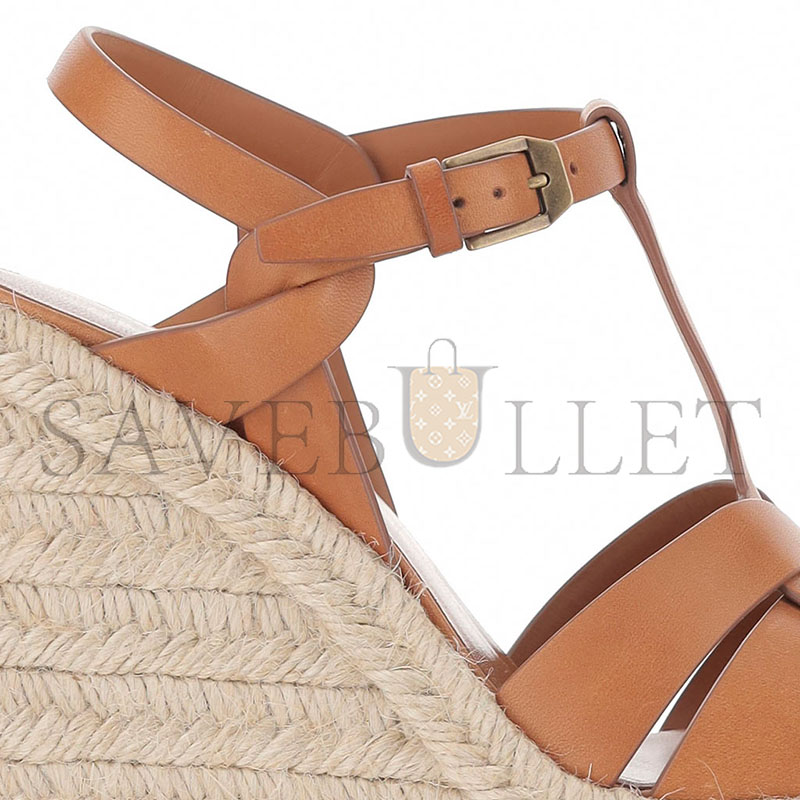 Y51 tribute woven leather espadrille wedge sandals